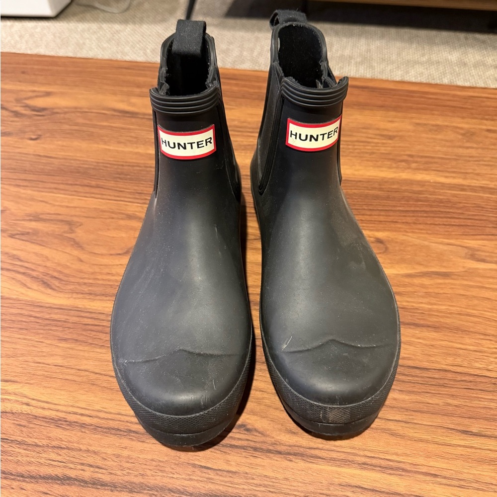 Hunter Black Ankle Rain Boots